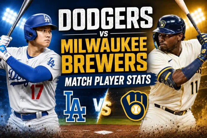 Dodgers vs Milwaukee Brewers Match Player Stats 