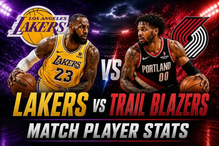 Lakers vs Portland Trail Blazers match player stats
