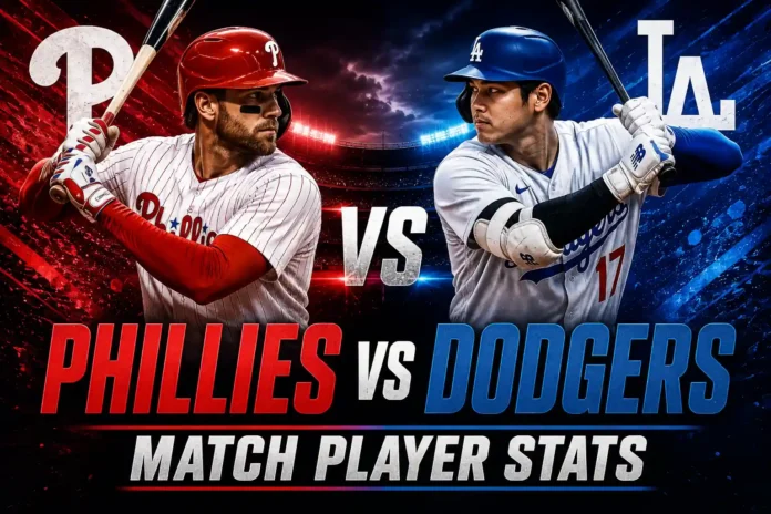 Phillies vs Dodgers Match Player Stats 