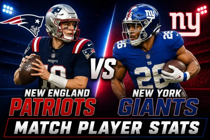 New England Patriots vs New York Giants Match Player Stats