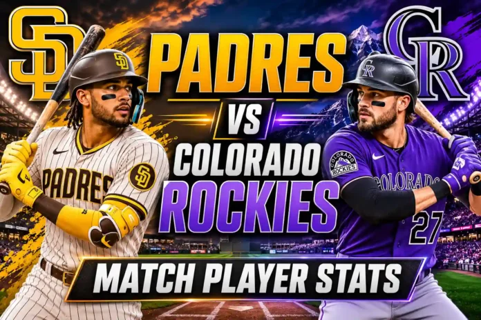 Padres vs Colorado Rockies Match Player Stats