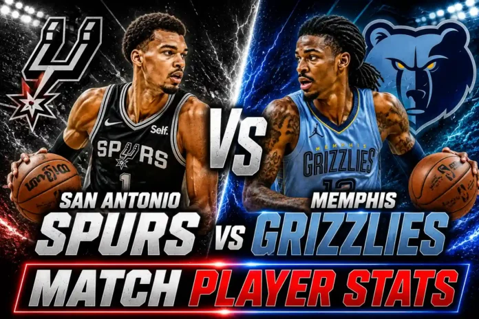 San Antonio Spurs vs Memphis Grizzlies Match Player Stats 